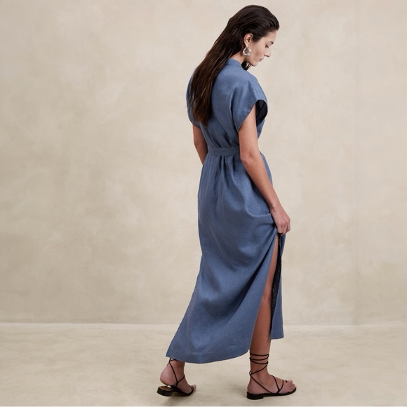 NWT Banana Republic Linen Kaftan Dress - Picture 2 of 6